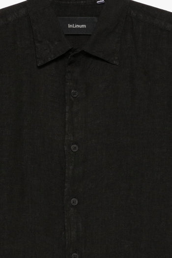 Camicia Maniche Lunghe Uomo Nero - 3
