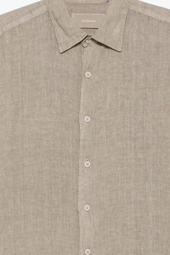 Camicia Lino Uomo Fango - 3