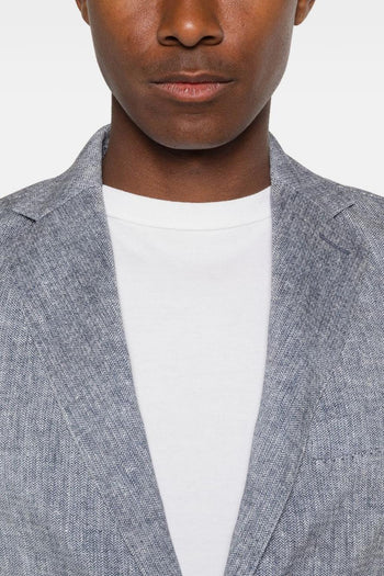 1901 Giacca Tasche Applicate Uomo Blu - 5