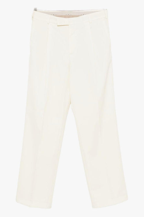 Pantalone Bianco Uomo Piega Stirata