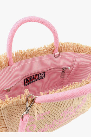 Saint Barth Borsa Colette Straw Donna Beige-Rosa - 2