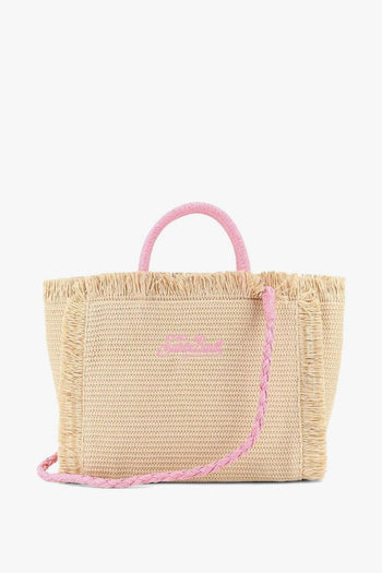 Saint Barth Borsa Colette Straw Donna Beige-Rosa - 4
