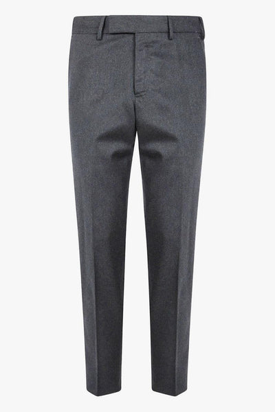 Pantalone Verde Uomo Lana Gamba Dritta