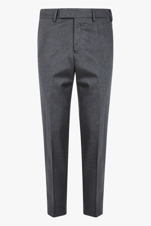 Pantalone Verde Uomo Lana Gamba Dritta