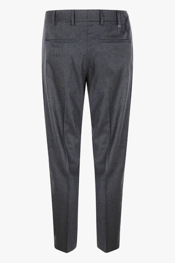 Pantalone Verde Uomo Lana Gamba Dritta - 2