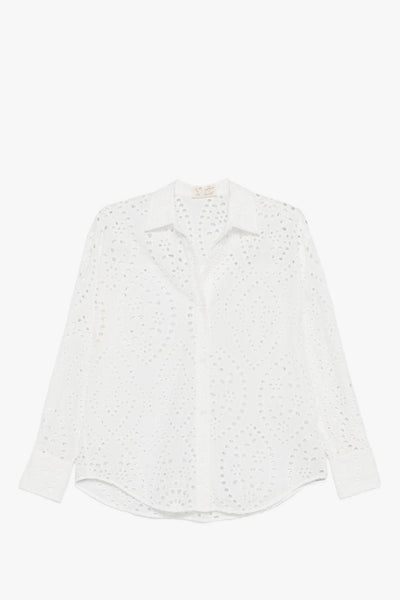 Saint Barth Camicia Cristal Sangallo Donna Bianco