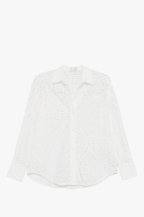 Saint Barth Camicia Cristal Sangallo Donna Bianco
