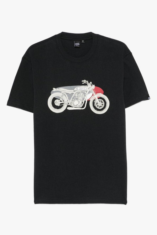 Ex Machina T-shirt Motocicletta Uomo Nero