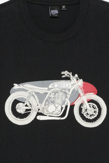Ex Machina T-shirt Motocicletta Uomo Nero - 2