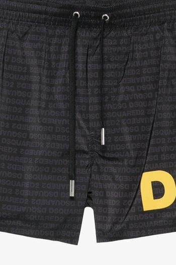 2 Boxer Logo All Over Uomo Nero - 3
