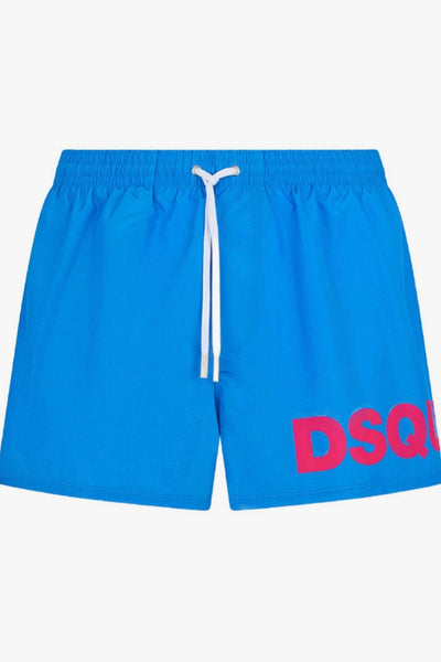 2 Boxer Logo Uomo Blu