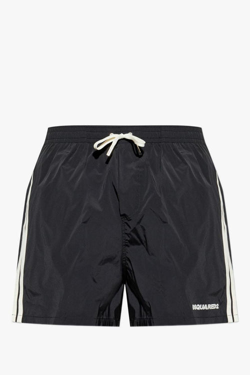 2 Boxer Bande Laterali Uomo Nero