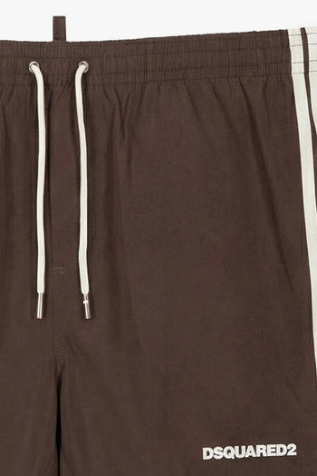 2 Boxer Bande Laterali Uomo Marrone - 2