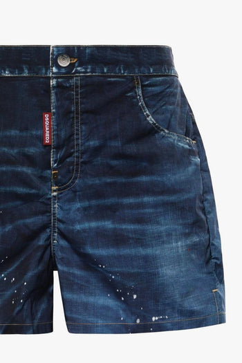 2 Boxer Stampa Denim Uomo Blu - 3
