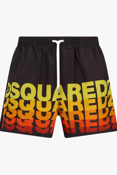 2 Boxer Logo Multicolor Uomo Nero