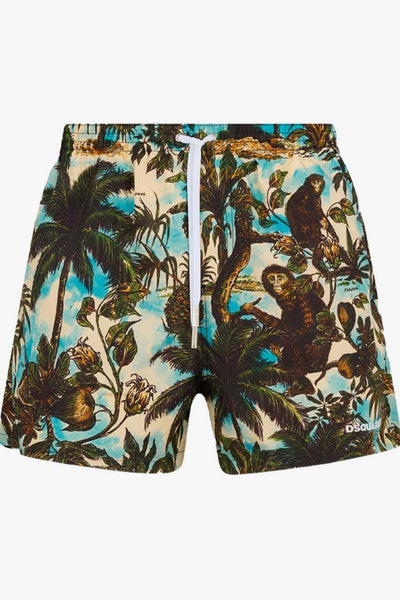 2 Boxer Stampa Giungla Uomo Multicolor