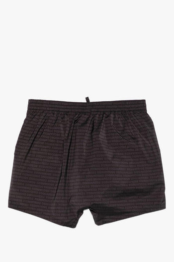 2 Boxer Logo All Over Uomo Marrone - 2
