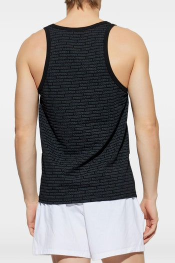 2 Canotta Logo All Over Uomo Nero - 4