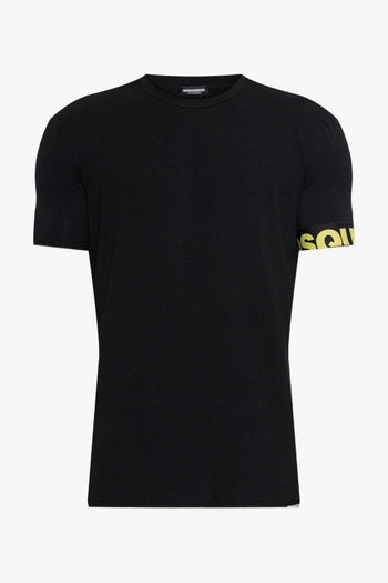 2 T-shirt Banda Logo Giallo Uomo Nero - 5