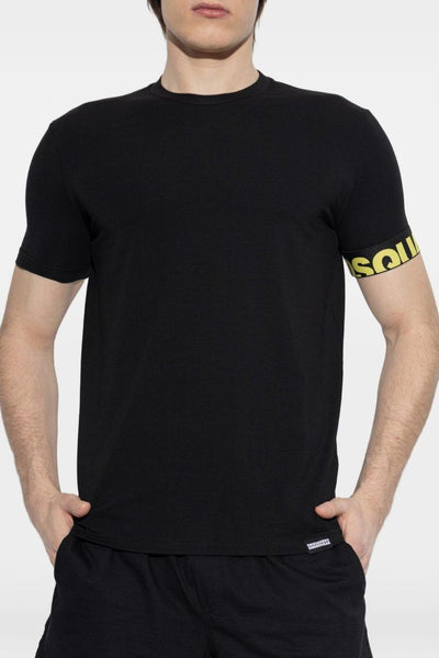 2 T-shirt Banda Logo Giallo Uomo Nero