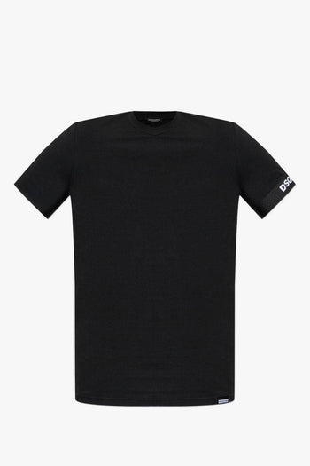 2 T-shirt Logo Manica Uomo Nero - 4