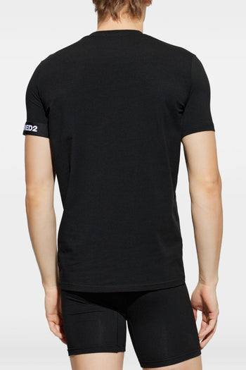 2 T-shirt Logo Manica Uomo Nero - 2