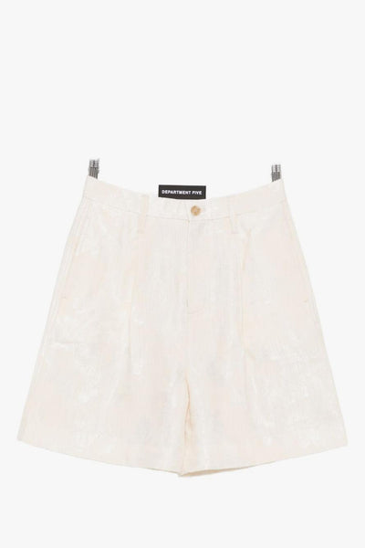 Bermuda Jacquard Fiori Donna Bianco