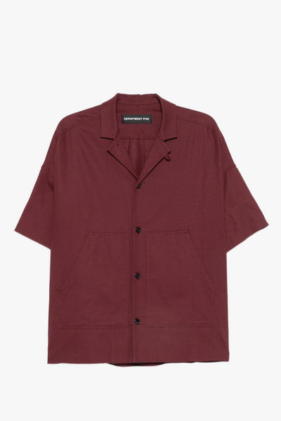 Camicia Colletto Cubano Donna Bordeaux