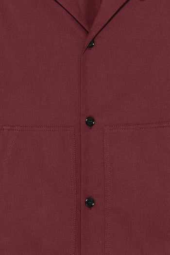 Camicia Colletto Cubano Donna Bordeaux - 3