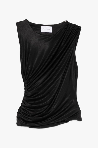 Top Drappeggiato Donna Nero