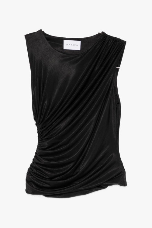 Top Drappeggiato Donna Nero