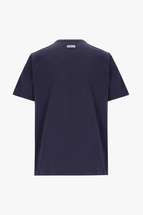 T-shirt Blu Uomo Patch Logo - 2