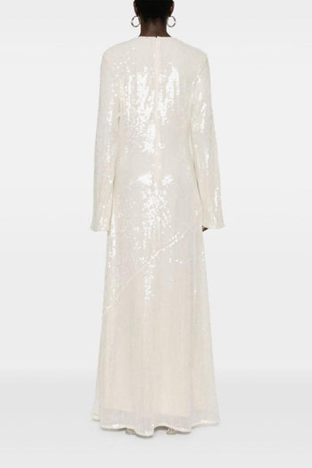 Abito Beige Donna Paillettes All Over - 3