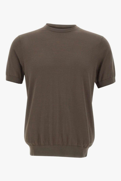 Maglia Maniche Corte Uomo Marrone