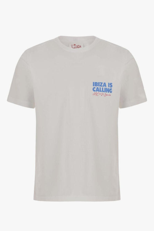 Saint Barth T-shirt Delmar Ibiza Calling Uomo Bianco