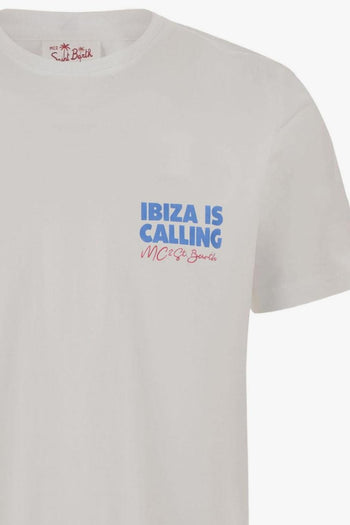 Saint Barth T-shirt Delmar Ibiza Calling Uomo Bianco - 2