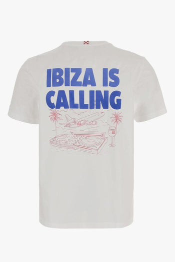 Saint Barth T-shirt Delmar Ibiza Calling Uomo Bianco - 3
