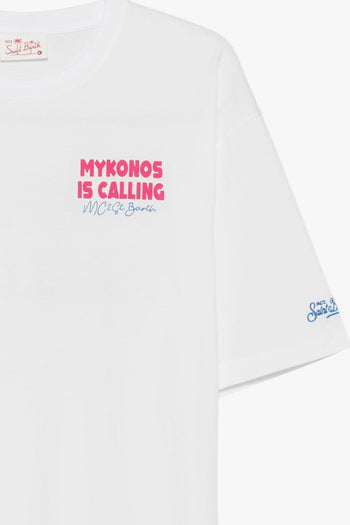 Saint Barth T-shirt Mykonos Calling Uomo Bianco - 2