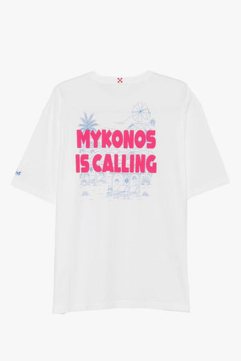 Saint Barth T-shirt Mykonos Calling Uomo Bianco - 3