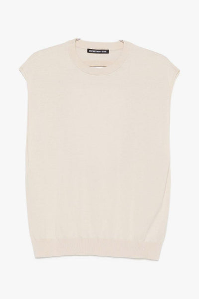 Gilet Cut Out Donna Beige