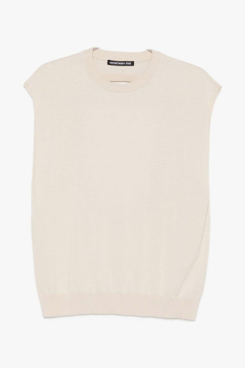 Gilet Cut Out Donna Beige
