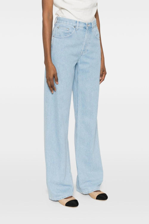 Jeans Blu Donna Gamba Ampia
