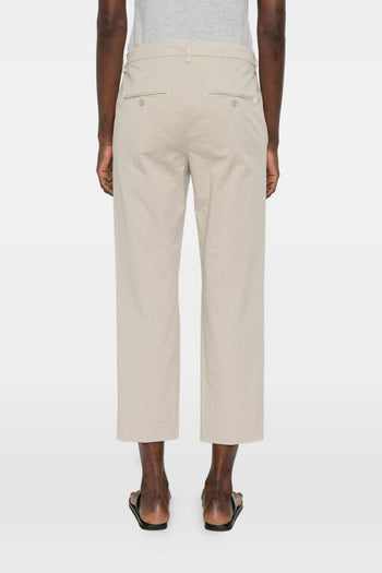 Jeans Beige Donna Bottoni a Vista - 3