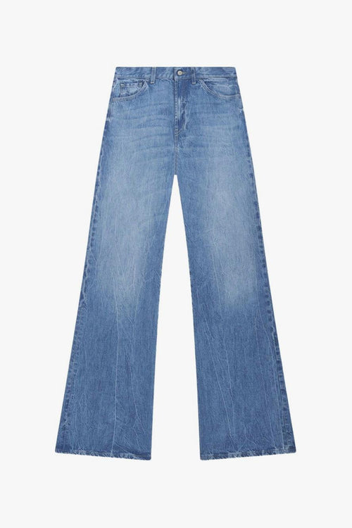 Jeans Blu Donna Gamba Ampia