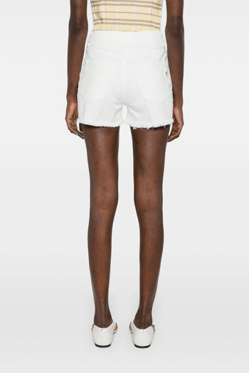 Shorts Bianco Donna con Bottoni - 3