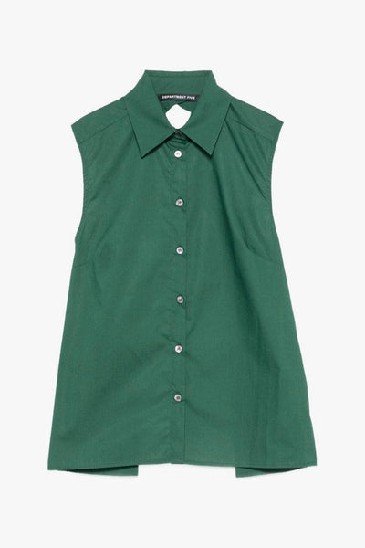 Camicia Smanicata Donna Verde