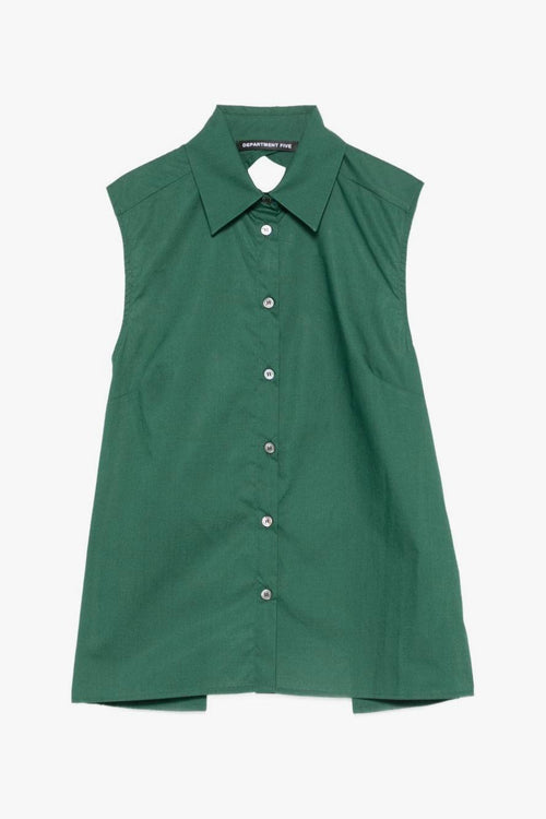Camicia Smanicata Donna Verde