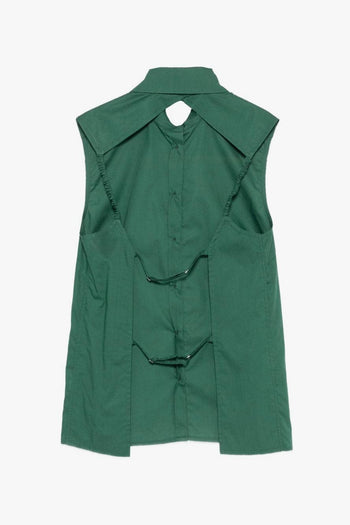 Camicia Smanicata Donna Verde - 2