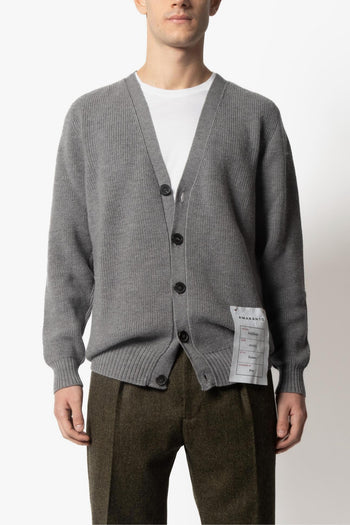 Cardigan Grigio Uomo con Bottoni - 3