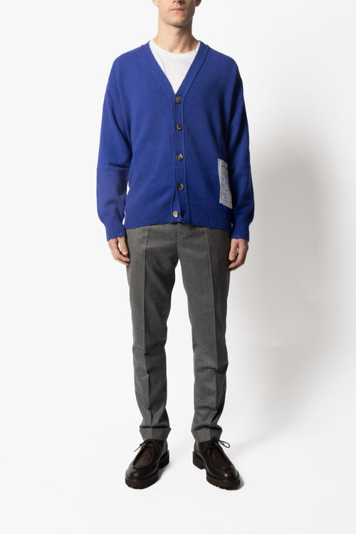 Cardigan Blu Uomo con Bottoni